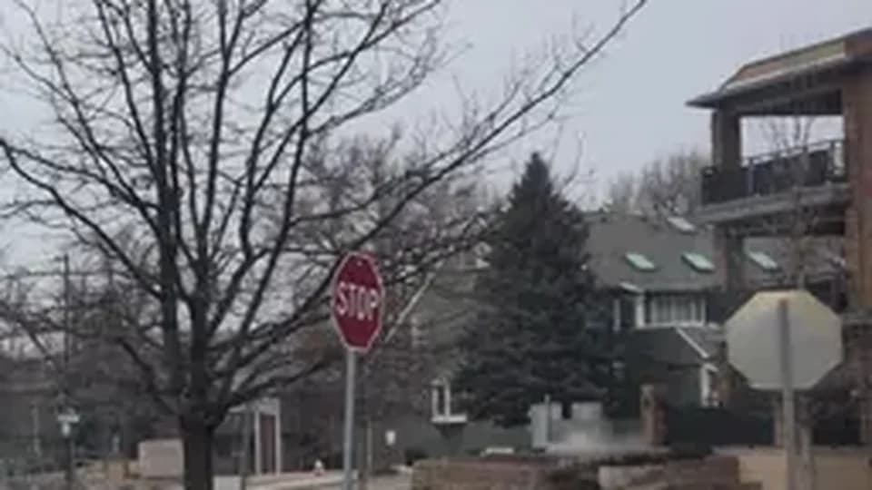 ARTIE capture of a residential street with houses along one side and traffic blurred