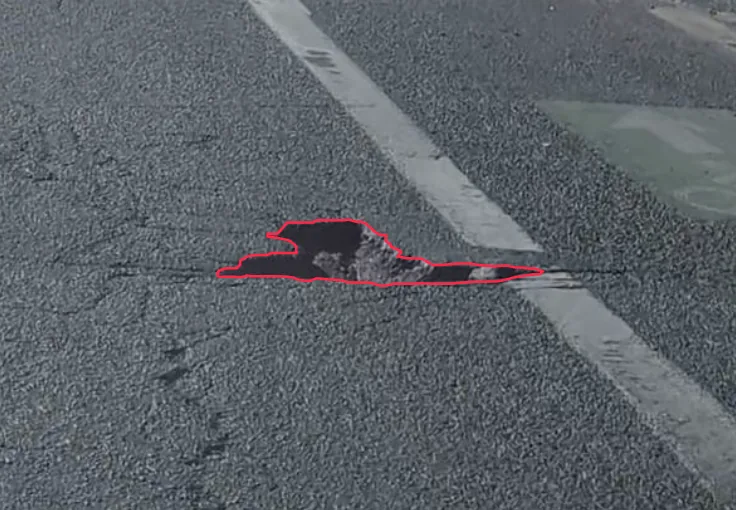Detected pothole