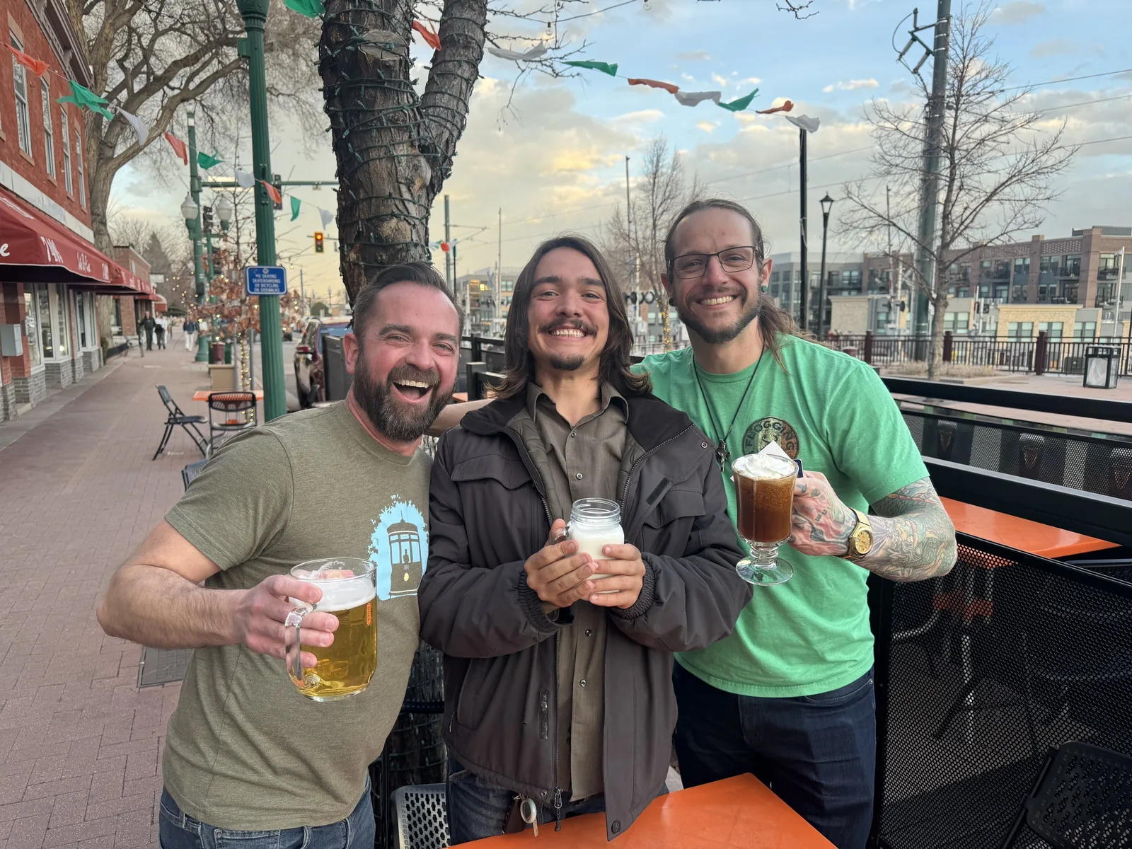 Advisors from RTD and Cisco with Kyle from Arterial on a street in Boulder, Colorado